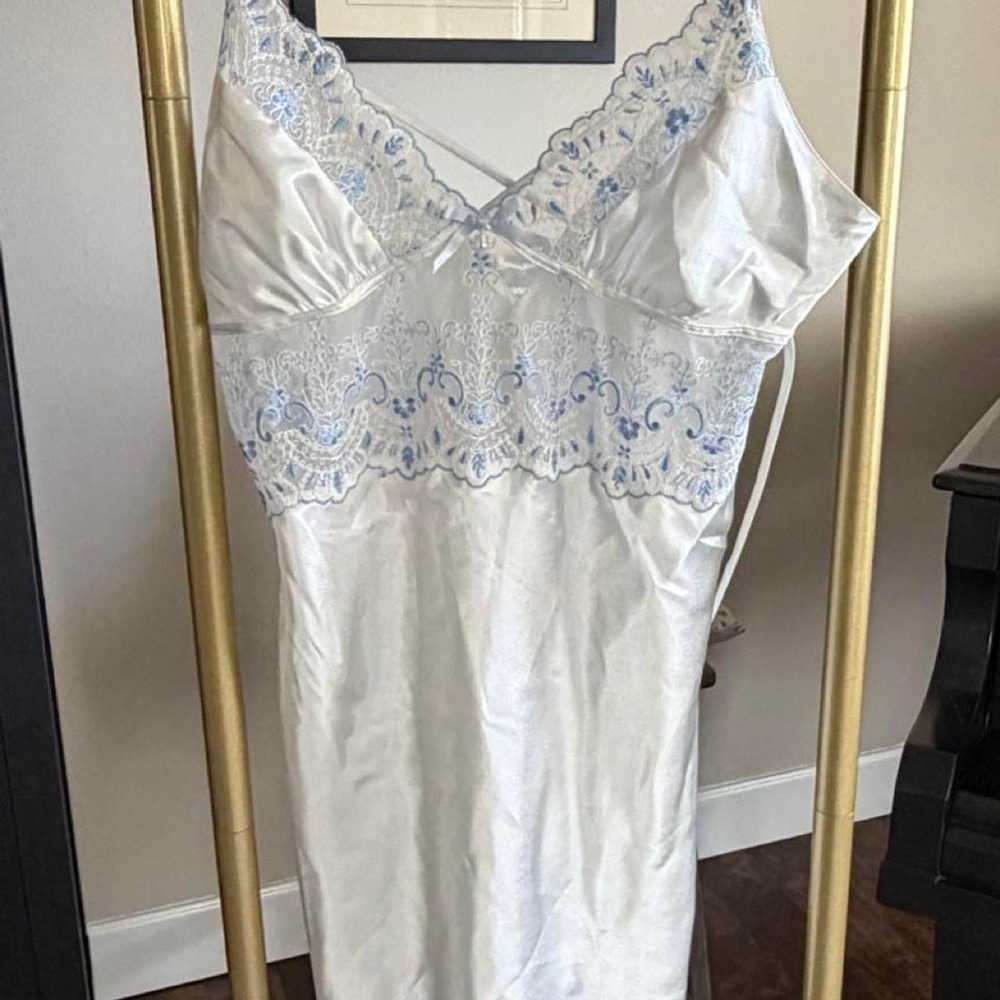White chemise lace cami slip dress fairy coquette wedding